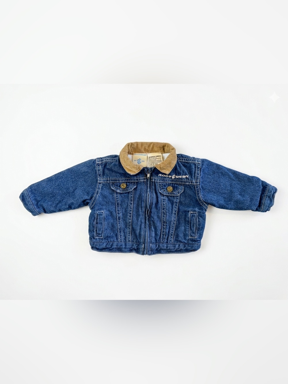 Rocawear Blue Denim Kids Jacket with Tan Collar